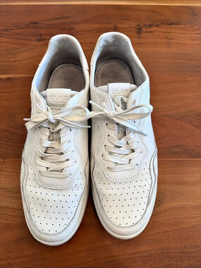 CLAE Haywood Triple White Leather Sneakers Size 11